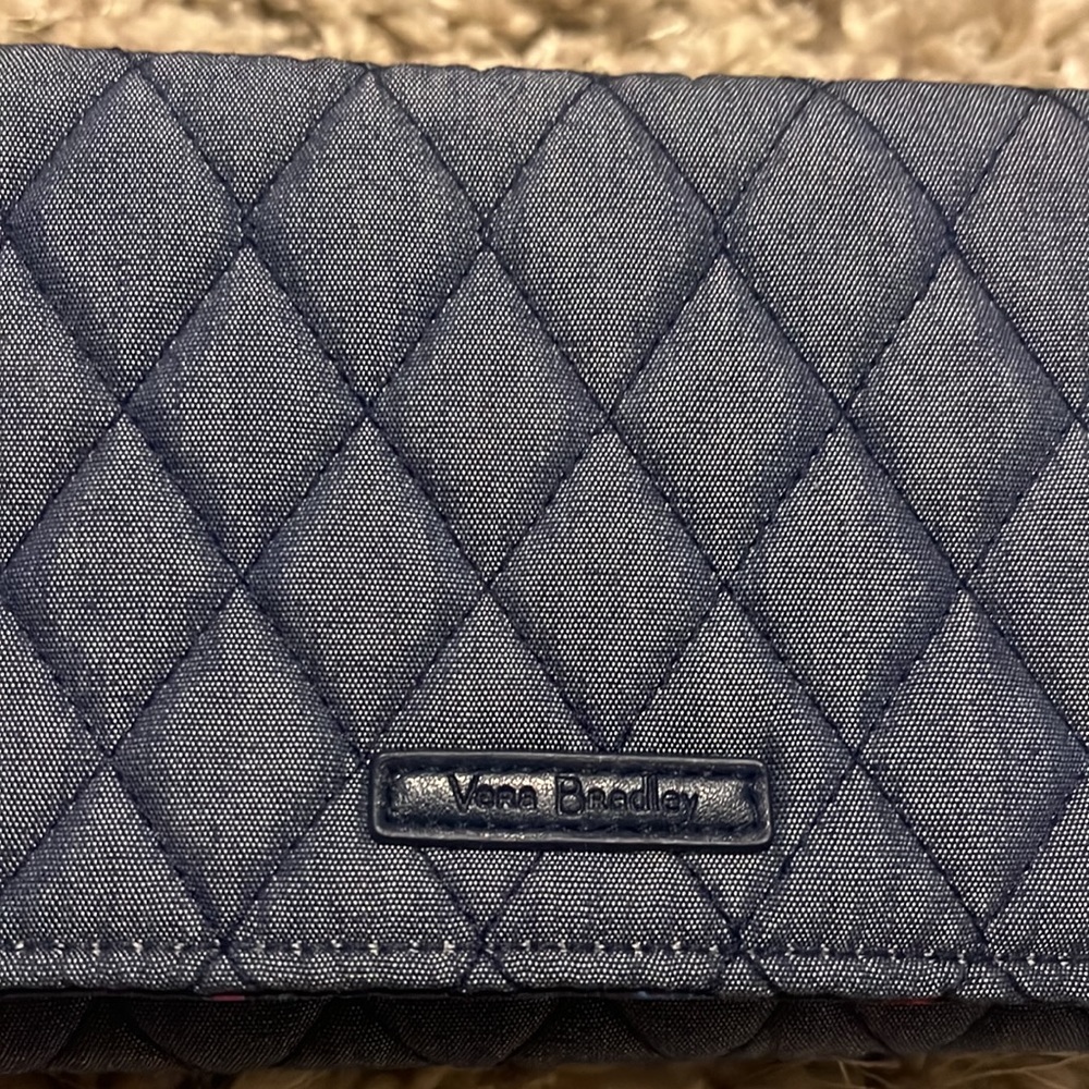 Vera Bradley Quilted Navy Wallet - Picture 3 of 5